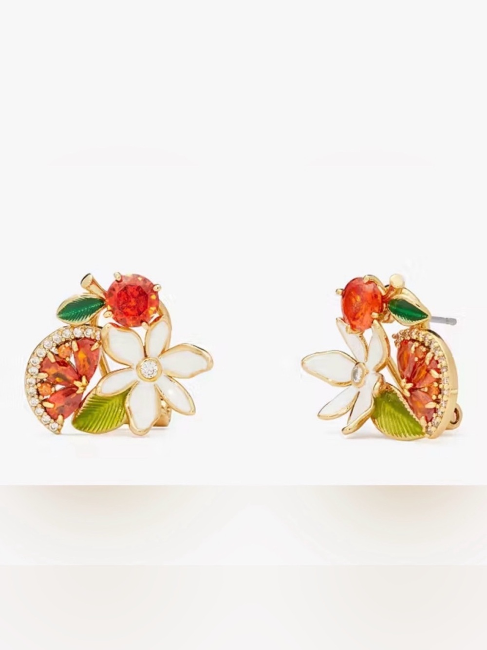 $79 Kate Spade Sweet Citrus Orange Cluster Studs